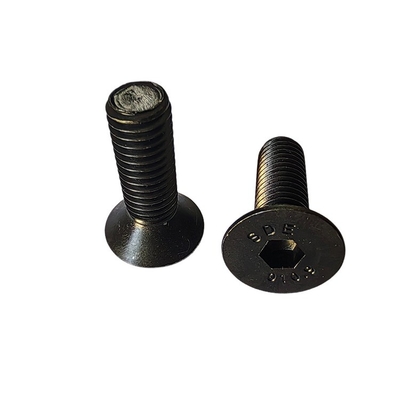 DIN estándar duradero de cabeza plana de la toma de la tapa de tornillo de acero al carbono negro hilo completo