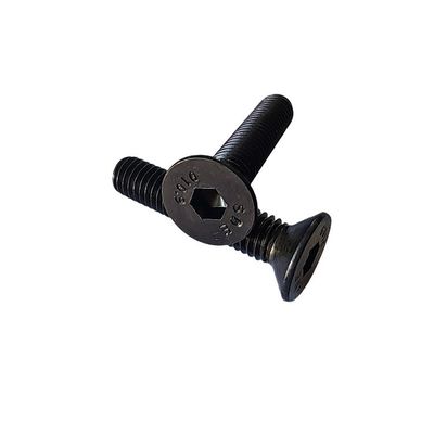 Fuerza métrica Allen Cap tornillo de hilo completo negro de acero al carbono cabeza plana contra el hundimiento