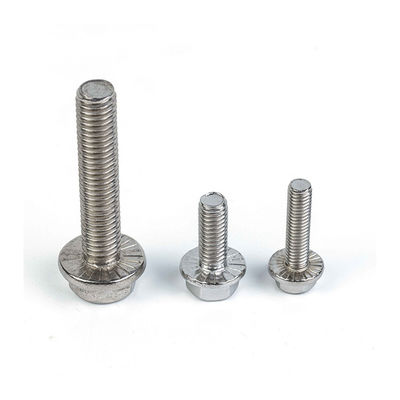 Cerrojos de brida hexagonales de acero inoxidable Gb5789 tornillo de flores de dientes con estándar GB