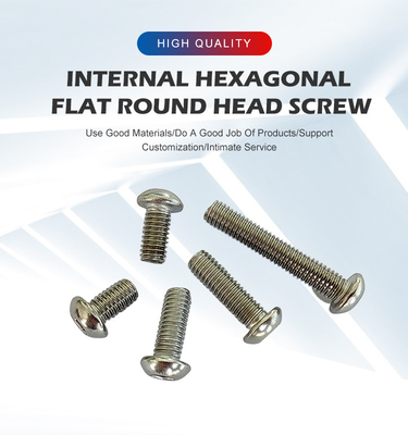 100% QC probado acero inoxidable Hex Drive Socket Hexagonal redondo cabeza del botón tornillos de la máquina