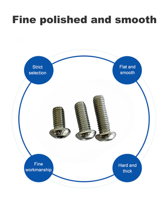 100% QC probado acero inoxidable Hex Drive Socket Hexagonal redondo cabeza del botón tornillos de la máquina