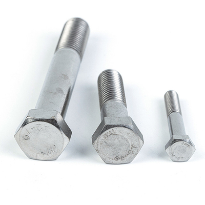 DIN931 Cerrojo de cabeza hexagonal de acero inoxidable Cerrojo de media hebra hexagonal 4.8 5.8 8.8 M12 M16