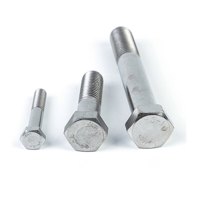 DIN931 Cerrojo de cabeza hexagonal de acero inoxidable Cerrojo de media hebra hexagonal 4.8 5.8 8.8 M12 M16