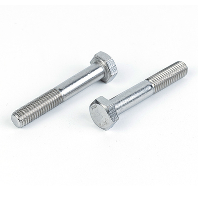 Cerrojo de acero inoxidable de acabado plano de media rosca DIN931 para aplicaciones industriales
