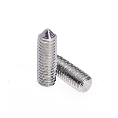 Conjunto de puntas de cono hexagonal con ranuras de acero inoxidable tornillo M3 M4 M5 M6 para el tipo de hilo completo