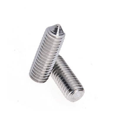 Conjunto de puntas de cono hexagonal con ranuras de acero inoxidable tornillo M3 M4 M5 M6 para el tipo de hilo completo