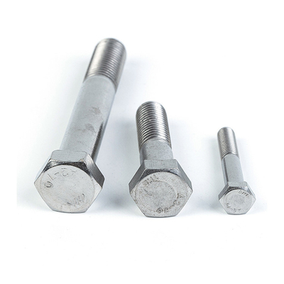 DIN931 304 Cerrojos hexagonales exteriores de acero inoxidable con medio diente para la fabricación de sujetadores