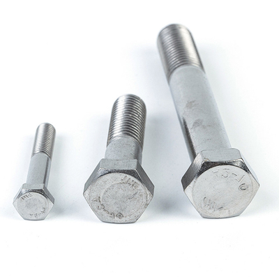 DIN931 de acero inoxidable de grado 5.8 M6 * 25mm Cerrojo hexagonal con acabado galvanizado