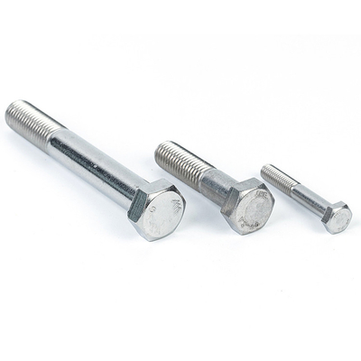 DIN931 de acero inoxidable de grado 5.8 M6 * 25mm Cerrojo hexagonal con acabado galvanizado