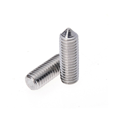 Fuerza de los tornillos de cone hexagonal con punto cónico en acero inoxidable para maquinaria