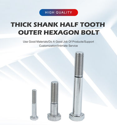 DIN931 Acero inoxidable 304 316 Medios hilos de cabeza hexagonal para la industria automotriz