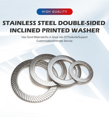 2024 Lavadoras de bloqueo de acero inoxidable de impresión Lavadoras oblicuas con diente externo