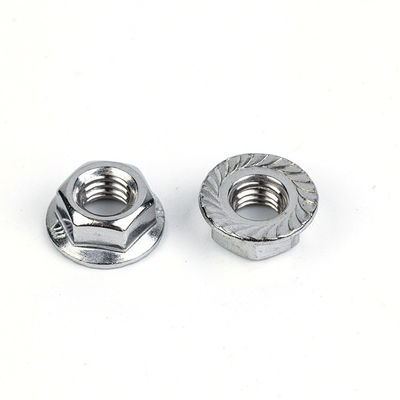 Sistema de medición imperial SS304 Hex Flange Nut con brida y zincado