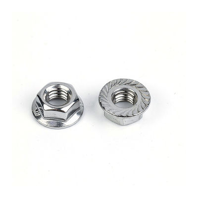 100% controlado DIN de acero inoxidable Hex Flange Nut con dentada a medida