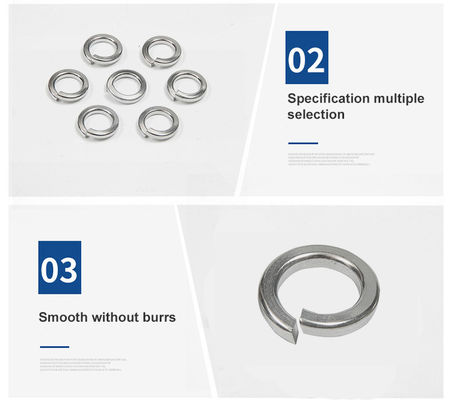 Acero inoxidable de fijación 304 316 M1.6-M48 Lavadora de resorte con control 100% inspeccionado