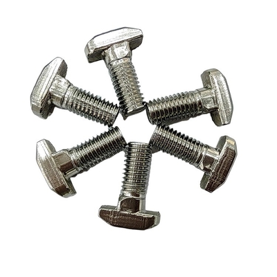 304 de acero inoxidable de canal T tornillos industria M6/M8 T de cabeza tornillo tornillos para perfiles de aluminio