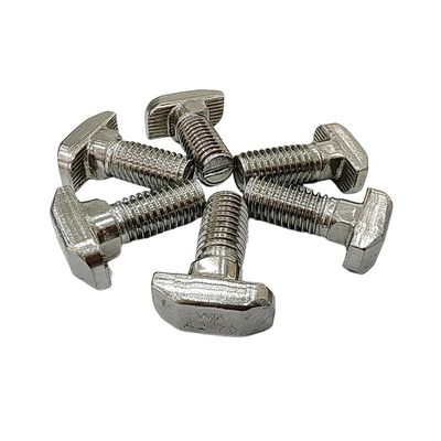 Cerrojo y tuercas de tipo T de rosca completa M8 M10 para montaje solar de cabeza cuadrada de acero inoxidable