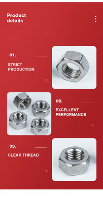 Las nueces hexagonales de tamaño personalizado populares para anillos de fijación de acero inoxidable en métrica galvanizada