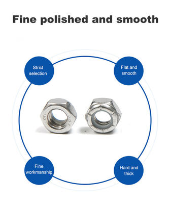 Industria del petróleo y el gas Acero inoxidable de nylon inserción de cerradura de la tuerca con resistencia al calor 304 acabado