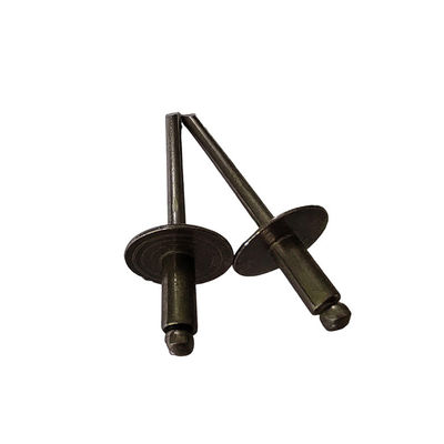 Rivetes de tirón de hierro de tipo abierto de gran borde y cabeza redonda para equipos de centros de procesamiento de acero