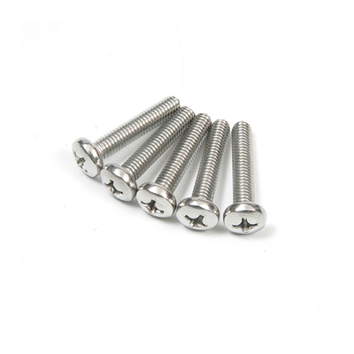 Tipo de rosca completa M2 M2.5 M3 M4 M5 M6 M8 GB818 304 de acero inoxidable Cruz Phillips Redonda Torsión de cabeza de tornillo
