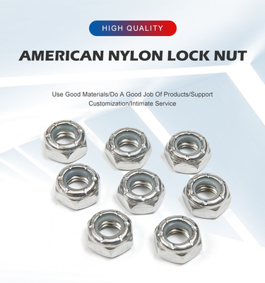 UNC acero inoxidable hilo fino hex de nylon inserción cerradura nuez 100% de control y asequible