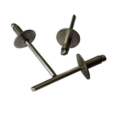 Maquinaria Acero tipo abierto Rivets pop de aluminio-hierro de borde grande cabeza redonda ligero resistente al óxido versátil