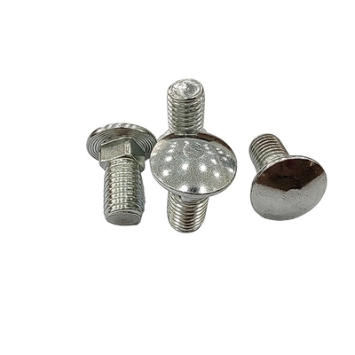Cerrojo de carro de acero inoxidable M12 cabeza redonda cuello cuadrado con cabeza plana estándar DIN
