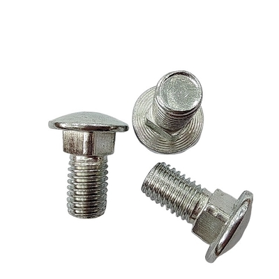 Cerrojo de carro de acero inoxidable M12 cabeza redonda cuello cuadrado con cabeza plana estándar DIN