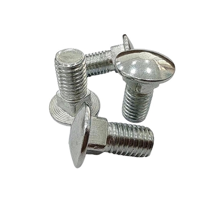 Cerrojo de carro de acero inoxidable M12 cabeza redonda cuello cuadrado con cabeza plana estándar DIN