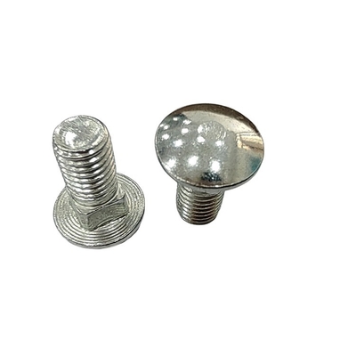 Cerrojo de carro de acero inoxidable M12 cabeza redonda cuello cuadrado con cabeza plana estándar DIN
