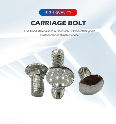 M3-M12 Cerrojos de carro de acero inoxidable con cabeza de hongo medio redonda y cuello cuadrado