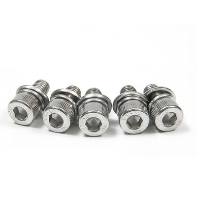 Lavadora de resorte plana de acero inoxidable de acabado plano de combinación de tornillo interno hexagonal