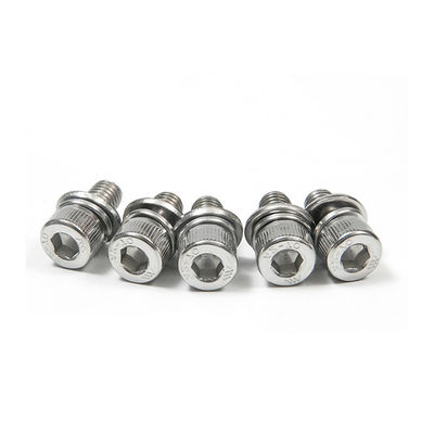 Acero inoxidable Hex Socket Head Cap tornillos con lavadora de resorte y lavadoras simples