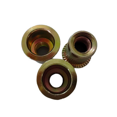 Industria general Económico amarillo zincado de acero al carbono nuez abierta de remache para láminas finas