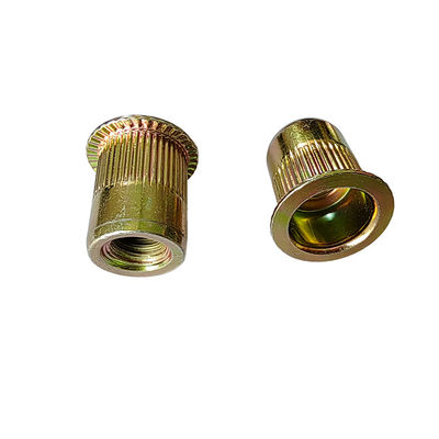 M4-M5-M6-M8-M10 Tipo abierto amarillo zincado de acero al carbono con cabeza plana con rosca de remachado