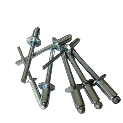 3.0 mm Rivets ciegos de extremo abierto para la naturaleza / color Rivets de cabeza redonda de hierro en acabado brillante