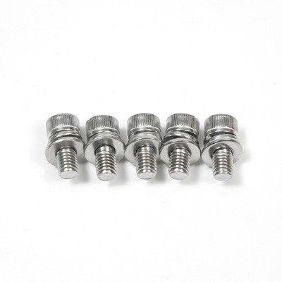 Parafusos de combinación de cabeza de toma hexagonal cilíndrica de acero inoxidable con control del 100%
