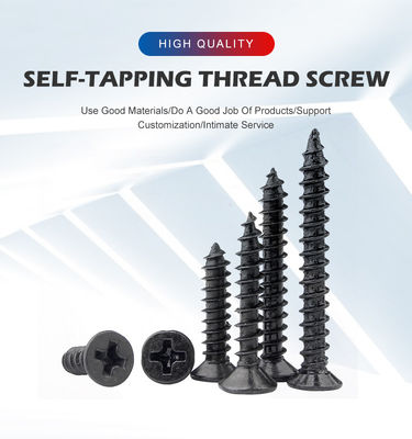 Zinc Finish Black Drywall tornillo de acero inoxidable de auto-apertura de tornillo y servicio de muestras