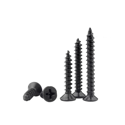 Para la fabricación de muebles de paredes secas, el tornillo automático electrolibrado negro de acero al carbono estándar ISO