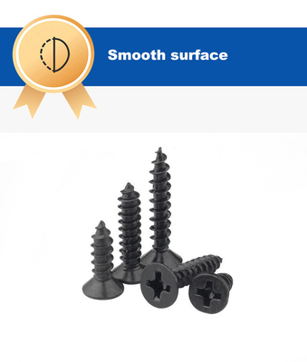 Para la fabricación de muebles de paredes secas, el tornillo automático electrolibrado negro de acero al carbono estándar ISO