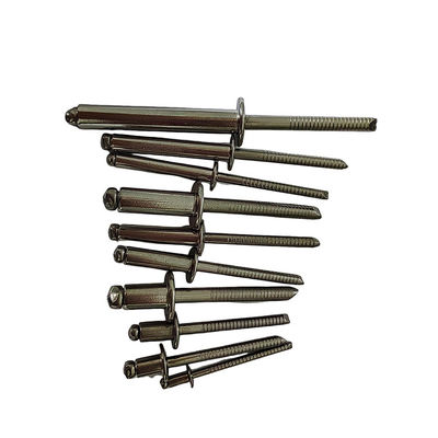 Rivet estándar de 5,0 mm Rivets ciegos de extremo abierto Cabeza redonda de acero inoxidable de alta resistencia
