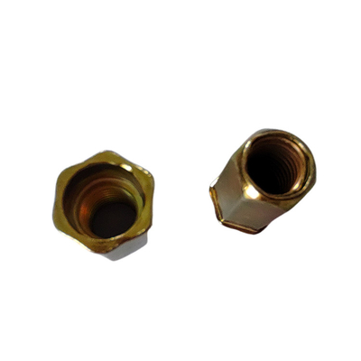 Acero de carbono con chapa de zinc amarillo con cabeza pequeña, nuez de remachado hexadecimal abierto con norma DIN