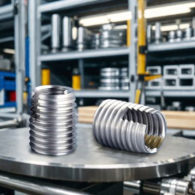 Inserto con rosca de enganche para hilo de alambre M2-M8 de acero inoxidable con ranuras de autoenganche