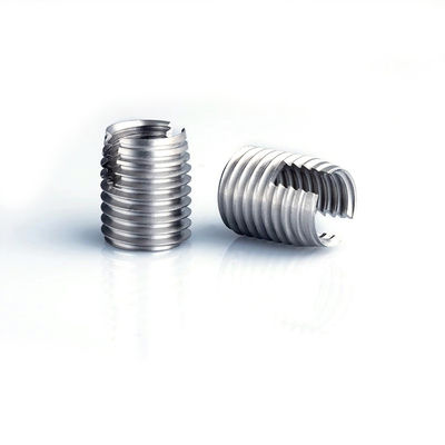 Acero inoxidable 304L 316L Tipo 302 Métrico de pared delgada con ranura de autoapertura inserto roscado