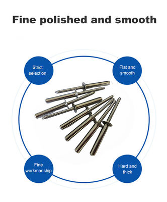 Rivet ciego sellado contra el hundimiento con diseño cerrado del extremo y material de acero inoxidable