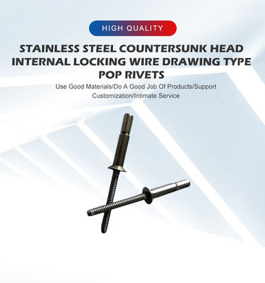 Acero inoxidable acabado brillante impermeable contra cabeza hundida ciego remache alta resistencia