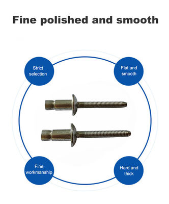 3.2mm 4.0mm 4.8mm 6.4mm de acero inoxidable 304/316 tipo abierto de cúpula cabeza ciega remache