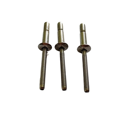 Rivets ciegos de tipo de bloqueo competitivo en material de acero inoxidable con acabado brillante