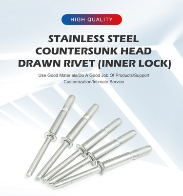 Plata 2024 4.8 6.4 mm Cabeza de cúpula de acero inoxidable Rebites ciegos estructurales multigrip
